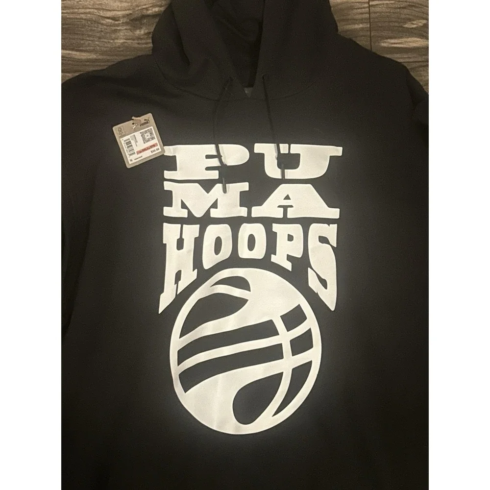 NWT Mens 3XL Puma Hoops Posterize 2.0 Sleeveless Hoodie Black Basketball Gym 507